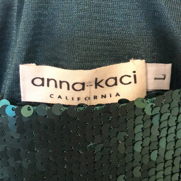 Green sequin club tank top - Picture 3 of 5